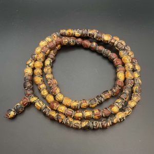 MB108S Small Buddha Bead Mala, 12mm