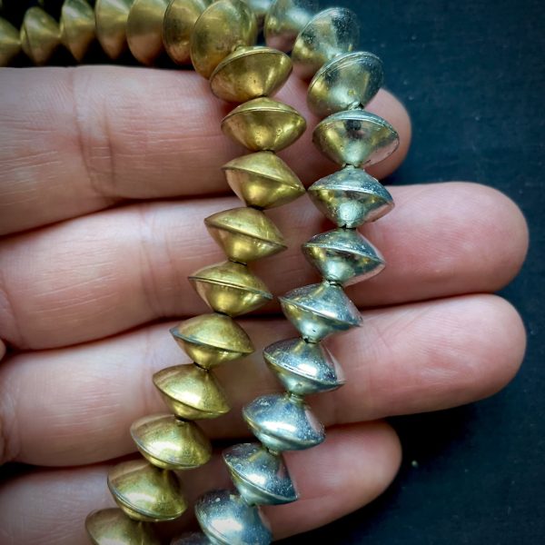 BB189 8 x 12mm Brass Bicone Sheet Bead