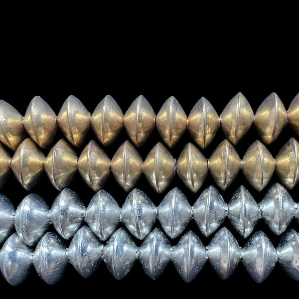 BB189 8 x 12mm Brass Bicone Sheet Bead